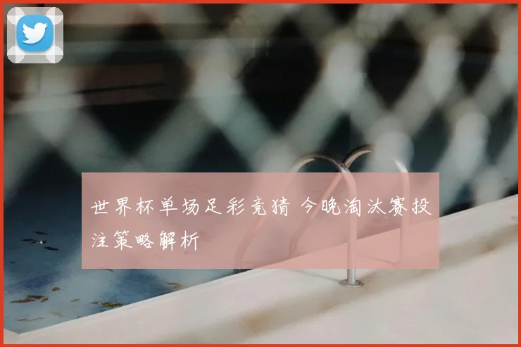 世界杯单场足彩竞猜 今晚淘汰赛投注策略解析